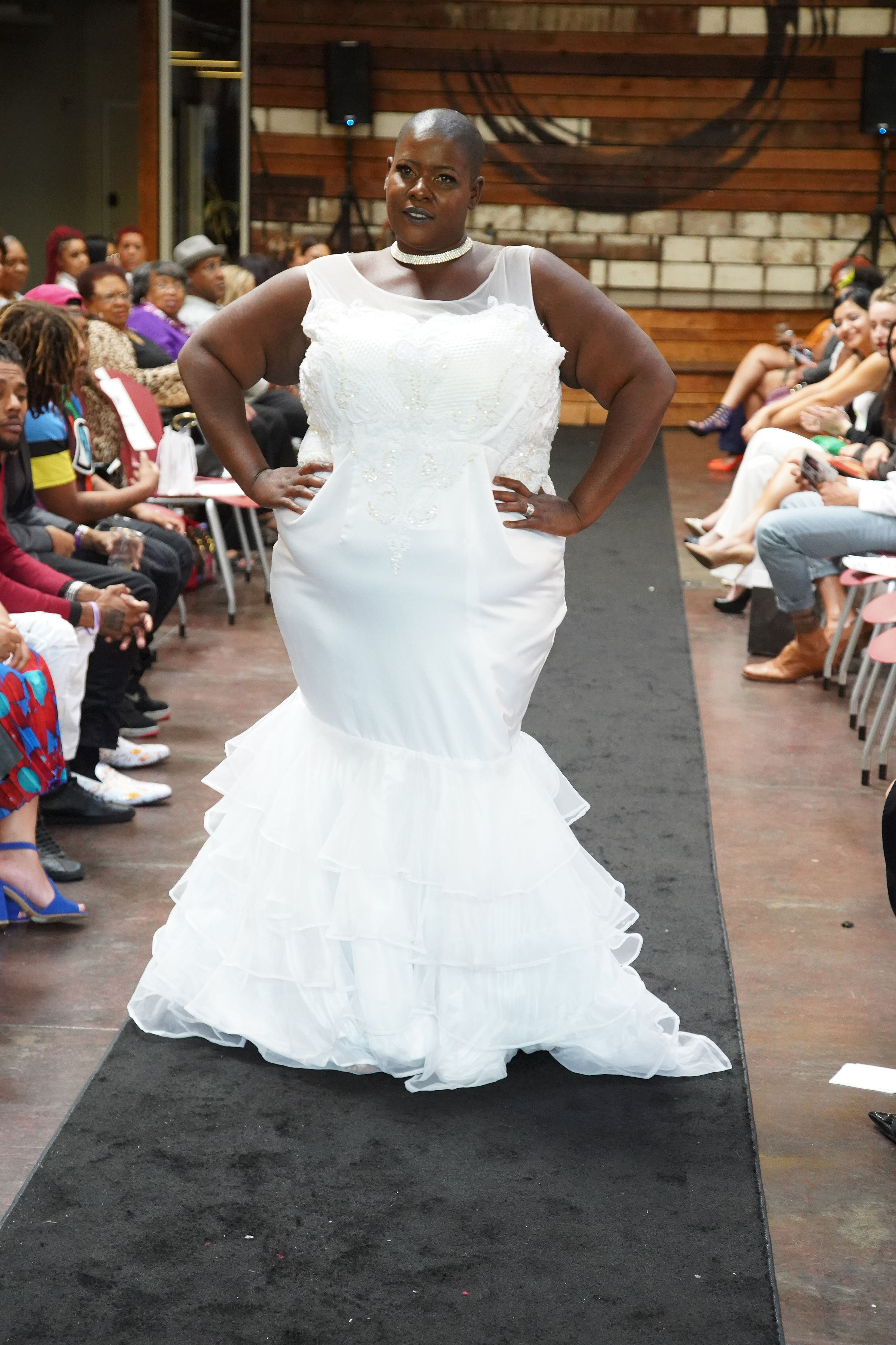 Ruffled Wedding Dress